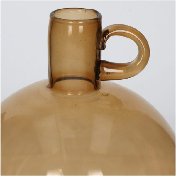 Klaasvaas ümar 20x20x23cm pruun