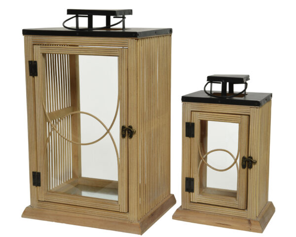 Latern 31x23x47cm pruun