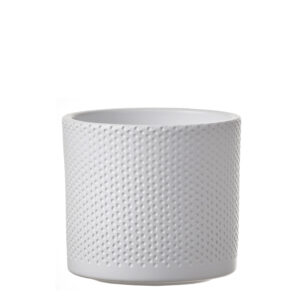 Lillepott Era reljeefne Ø15x h13cm valge