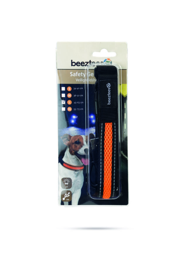 Beeztees ohutuskaelarihm 45-63cm l oranz +usb ruflo