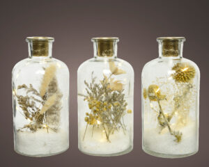 LED küünlajalg mix d8x h16cm soe valge, 1tk