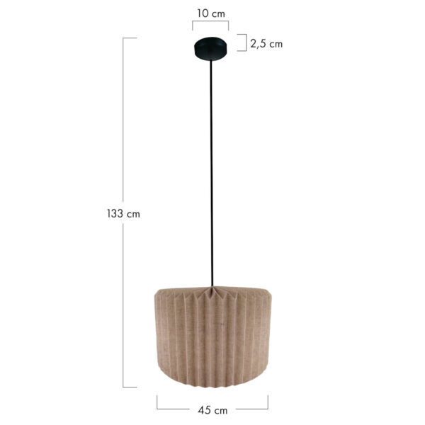 Laelamp paberist d45x h33cm pruun