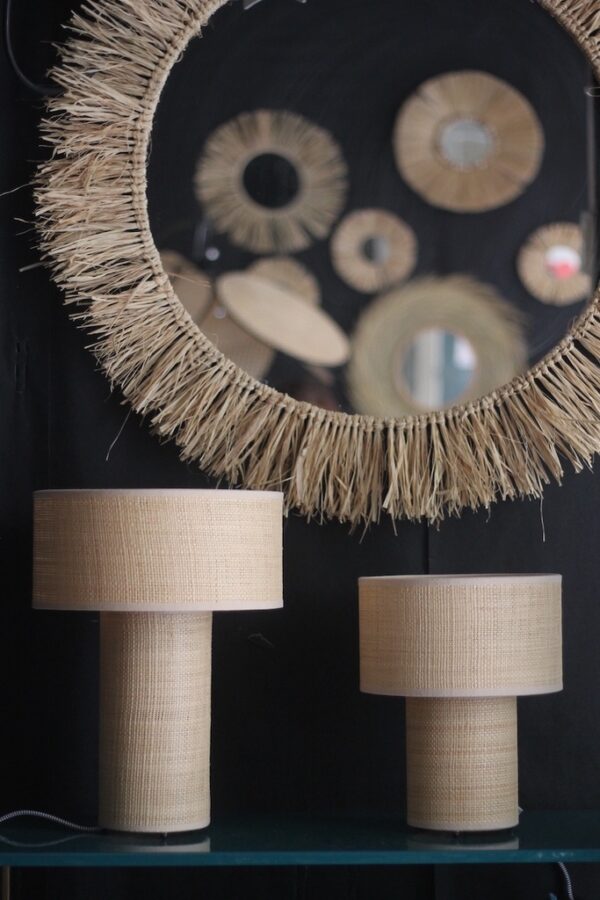 Laualamp Saturne 23x h28cm pruun