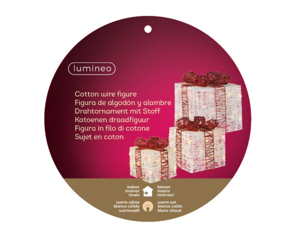 Kingikarbid punase paelaga 14-30 LED 3tk