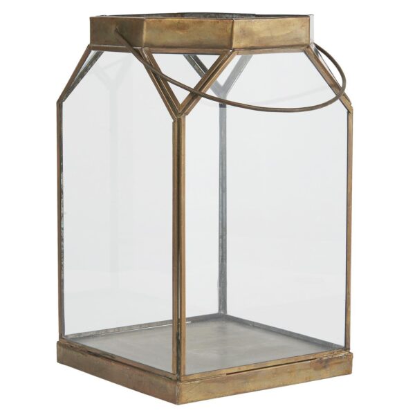 Latern 21x21x h35cm kuldne