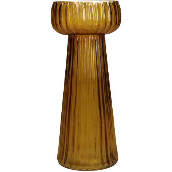 Klaasvaas Amber 8x8x20cm