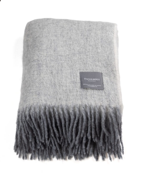 Mohäärpleed 130x170cm White & Skiffer