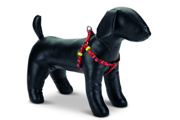 Beeztees rakmed koerale 46-70cm x20mm punane tähed nailon