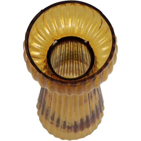 Klaasvaas Amber 8x8x20cm