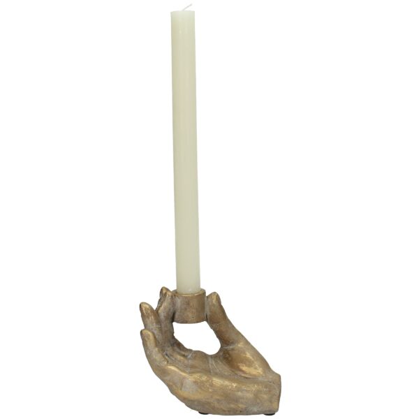 Küünlajalg käsi 12,5x9x11cm kuldne