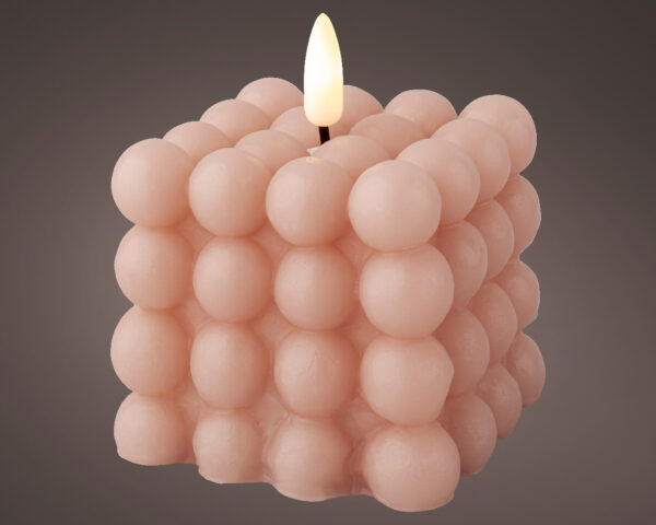 Küünal LED t.roosa d7,5x h9,5cm soe valge, pat.