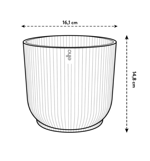 Lillepott Vibes Fold ümar Ø16x h15cm roosa
