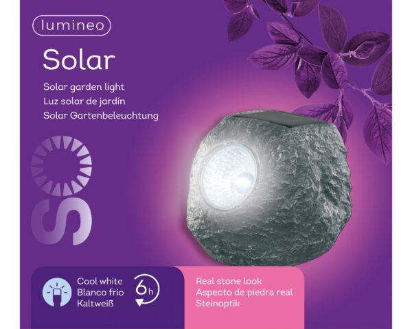 Solarvalgusti kivi 11.8x10x9.6cm külm va