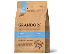 Grandorf kuivtoit valge kalaga täiskasvanud koertele, 3kg