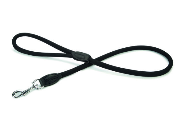 Beeztees jalutusrihm koerale 100cm x10mm must nahast buffalo