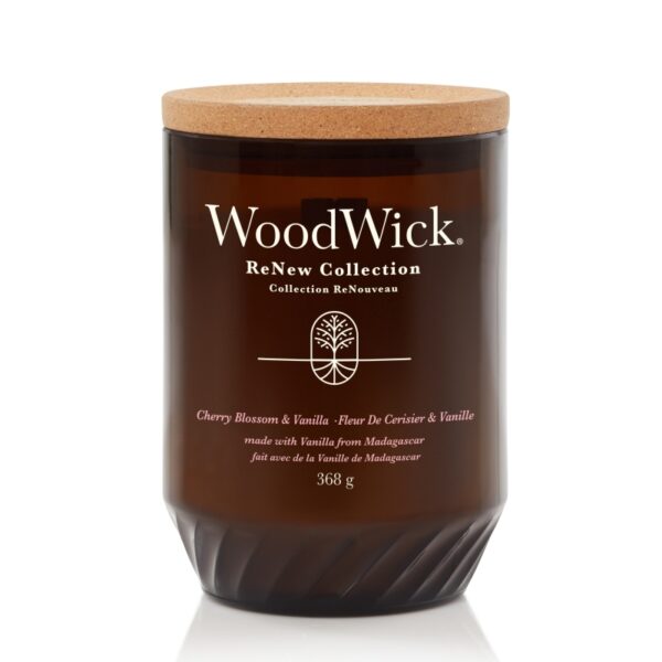 Lõhnaküünal Woodwick ReNew Cherry Blossom & Vanilla, large