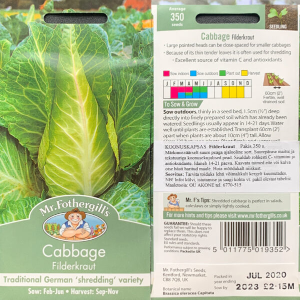 Koonuskapsas 'Fildekraut' 350s