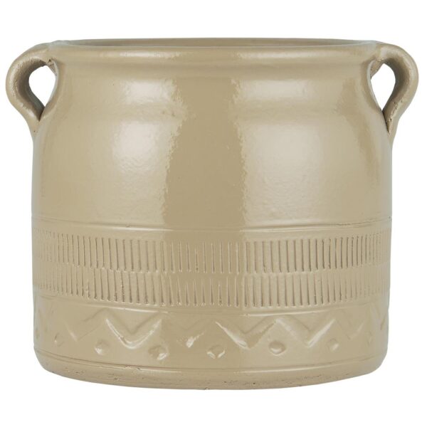 Dekoratiivpott Odin h15cm, d16cm beež