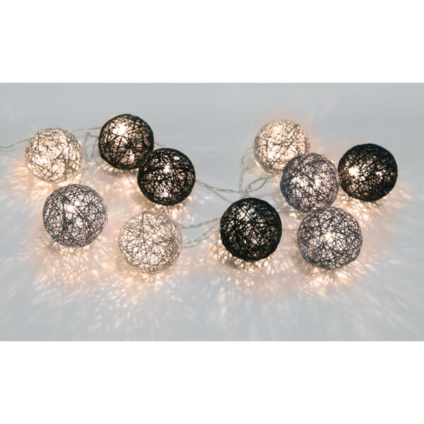 Valguskett kuulid soe valge 10LED 1.35m IP44