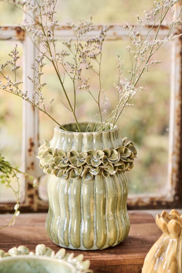 Vaas Hortensia roheline Ø12,5x h15,5cm