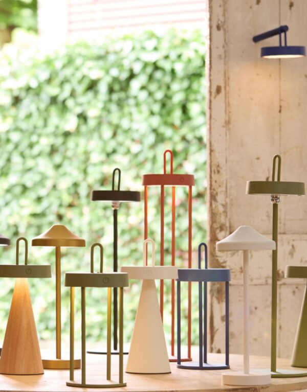 Laualamp Ampeha Led must Ø13x h47cm