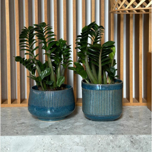 Lillepott Triibud Ø19x h15cm sinine