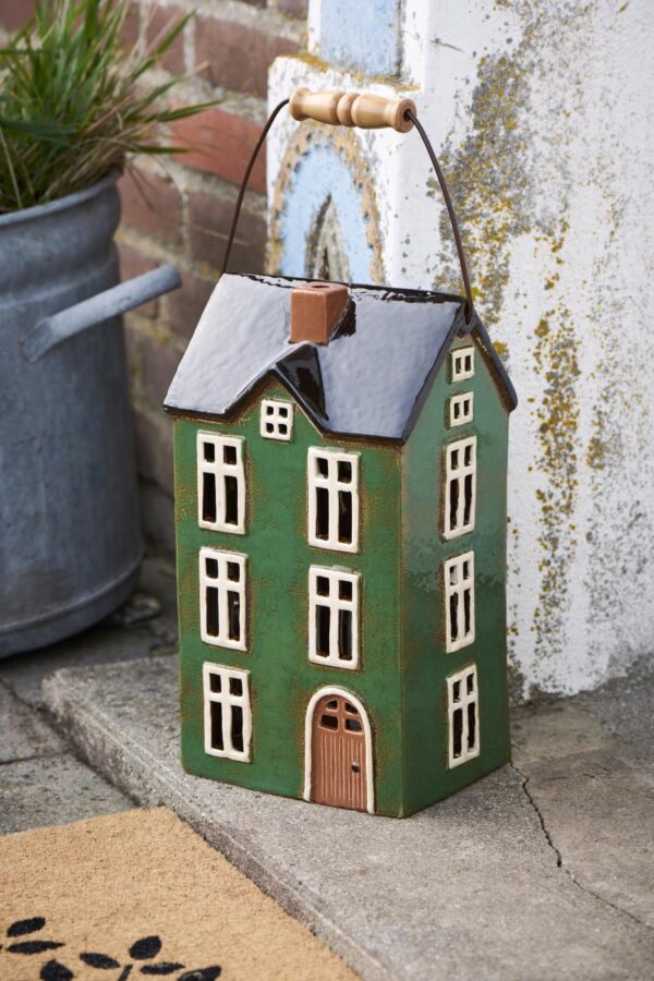 Latern maja Nyhavn roheline 13x17,2x h31cm