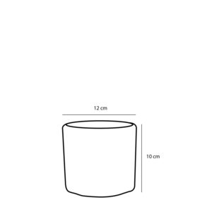Lillepott Era reljeefne Ø12x h10cm tumehall