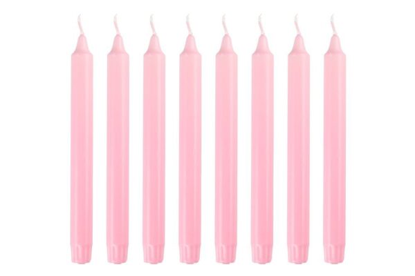 Küünal 24cm 8tk/pk roosa 8h