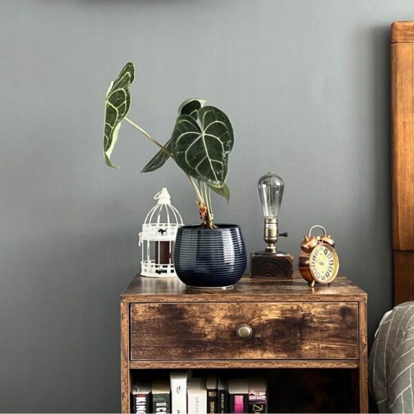 Lillepott Vintage triibud Ø15x h13cm t.sinine