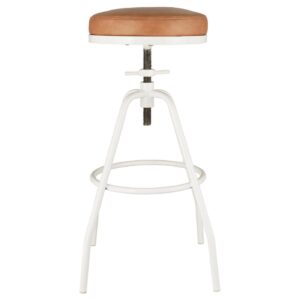 Taburett reguleeritava kõrgusega valge Ø36,5x h64,5cm