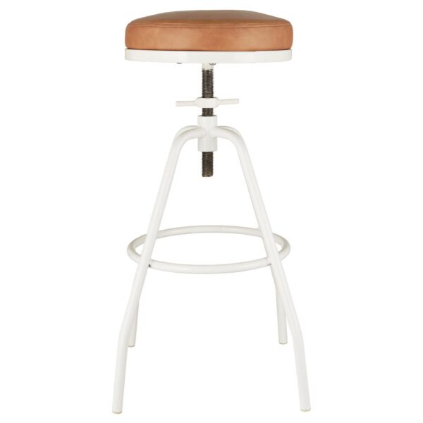 Taburett reguleeritava kõrgusega valge Ø36,5x h64,5cm