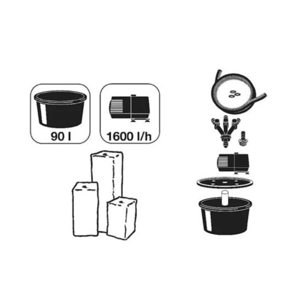 Purskkaev Ubbink AcquaArte 3-osaline