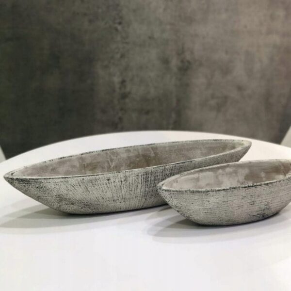 Ümbrispott Etno Ø58x13x h11cm valge