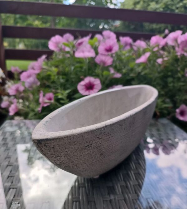 Ümbrispott Etno Ø78x15x h12cm valge