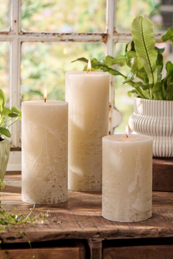 Küünal Celia Rustic kreem Ø9,6x h25cm