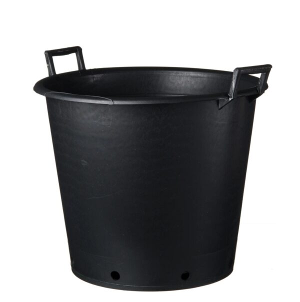 Konteiner Nature käepidemetega 30L Ø41,5x h36,5cm must
