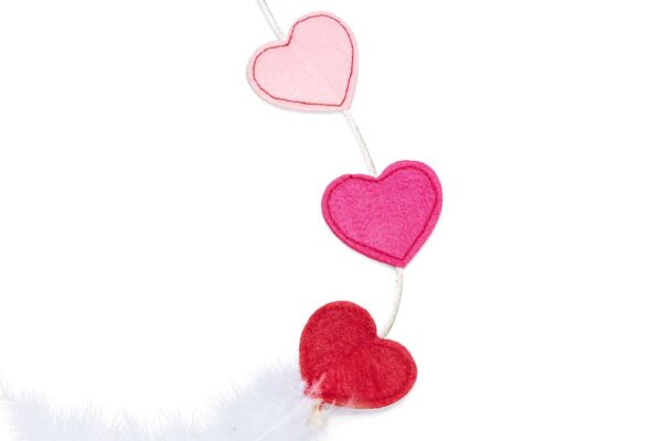 Mänguasi kassile õng südamed punane 50cm