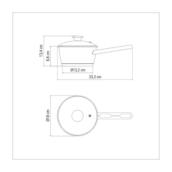 Kastrul kaanega ALLEGRA Ø16CM 1,5L