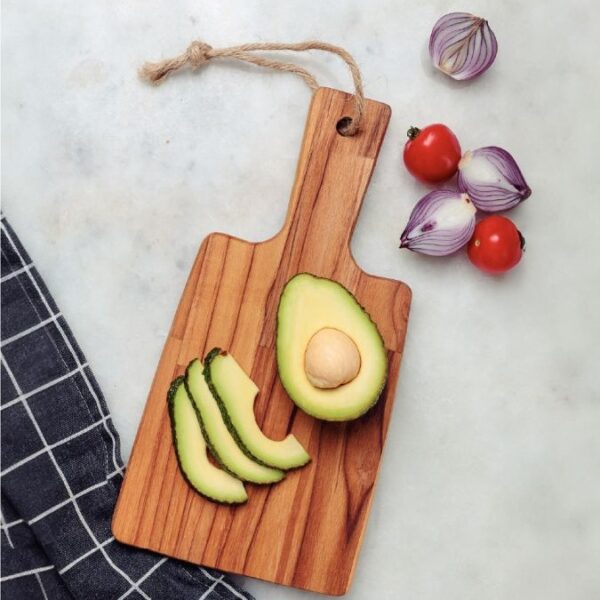 Lõikelaud tiikpuu 28x20x h1,8cm