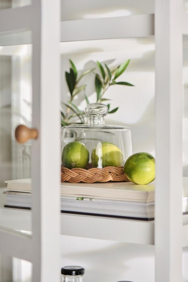 Punutud alus klaasist kaanega Ø13,5x 12,5cm