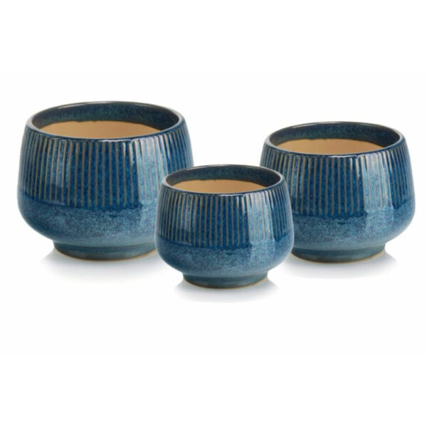 Lillepott Triibud Ø26x h18cm sinine