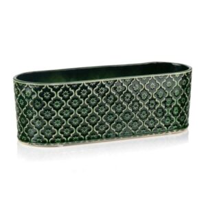 Lillepott muster vintage 37x13x h12cm roheline