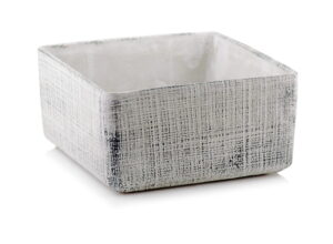 Ümbrispott Etno 25x25x h13cm valge