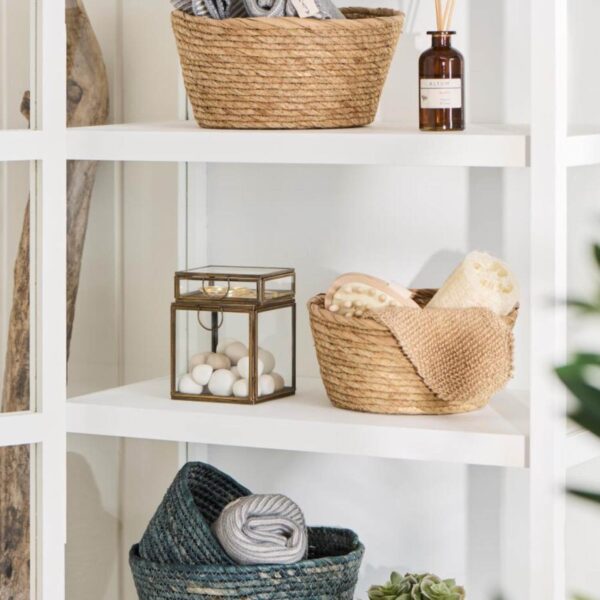 Korv punutud pruun Ø22x h11cm