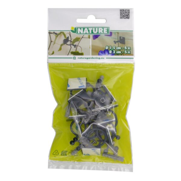 Kinnitusklambrid ronitaimedele Nature 5+5tk Ø1,5x3,5cm/Ø2x4cm
