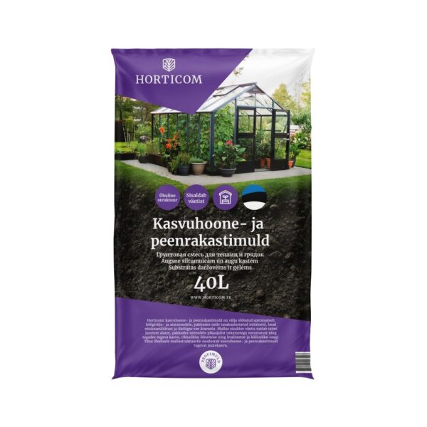 Horticom Kasvuhoone- ja peenrakastimuld 40L