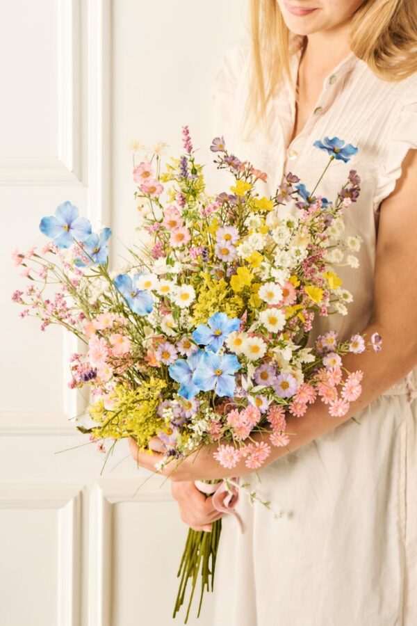 Kunstlill valgete õitega Ø6x h67cm