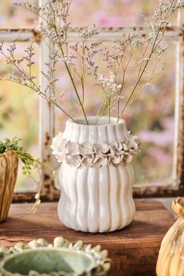 Vaas Hortensia valge Ø12,5x h15,5cm