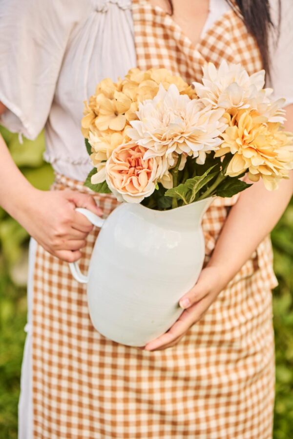 Kunstlill hortensia kuldne Ø15x h60cm